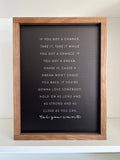 Till You Can't Wood Sign: Black dark walnut 8x12"