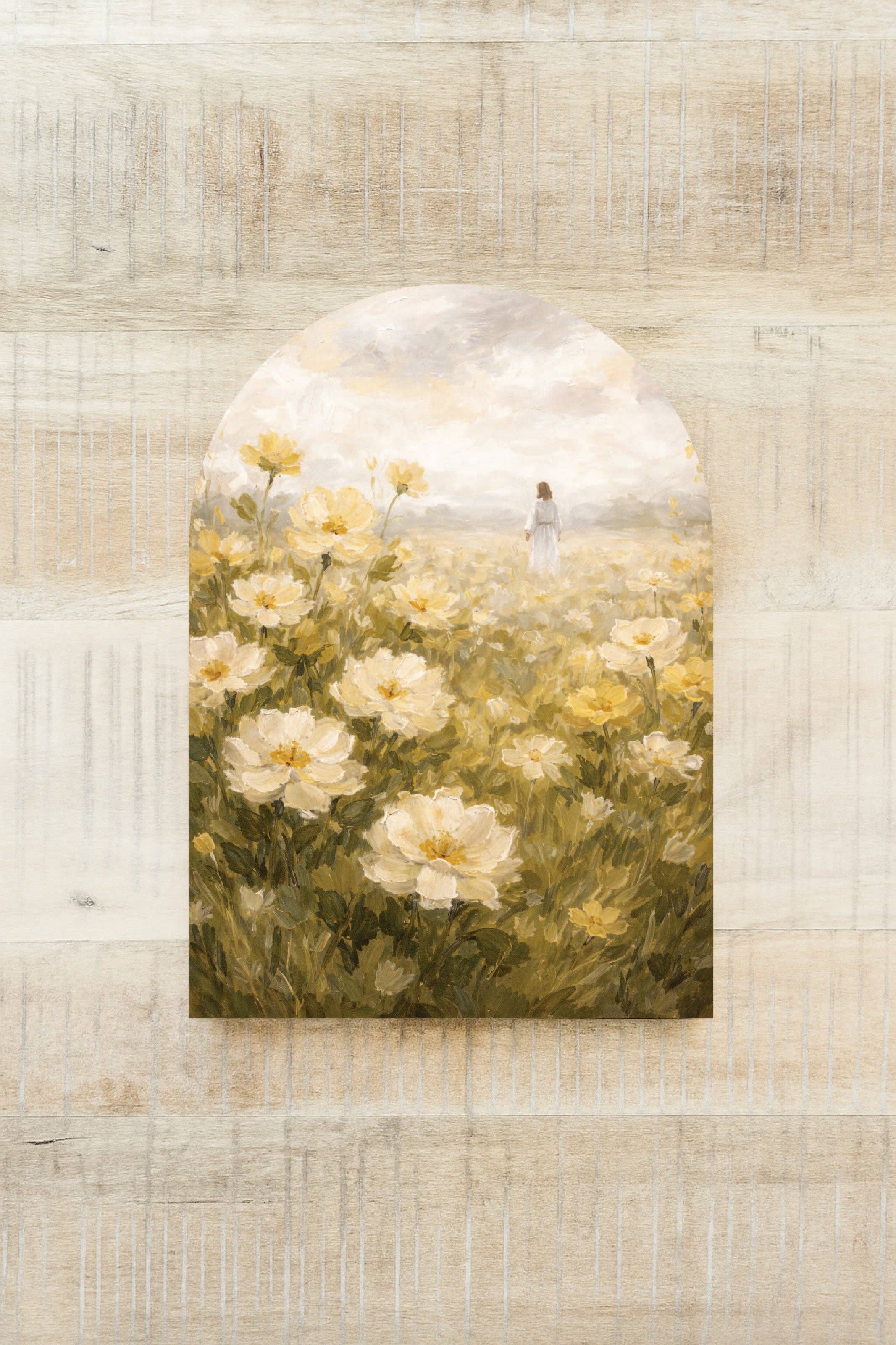 Wildflowers and Jesus Arch Christian Art: Medium