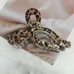 Leopard Print Bow Claw Clip