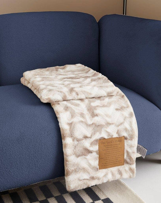 "The Lord's Prayer" 1-Ply Faux Fur Patch Throw 50"x60"