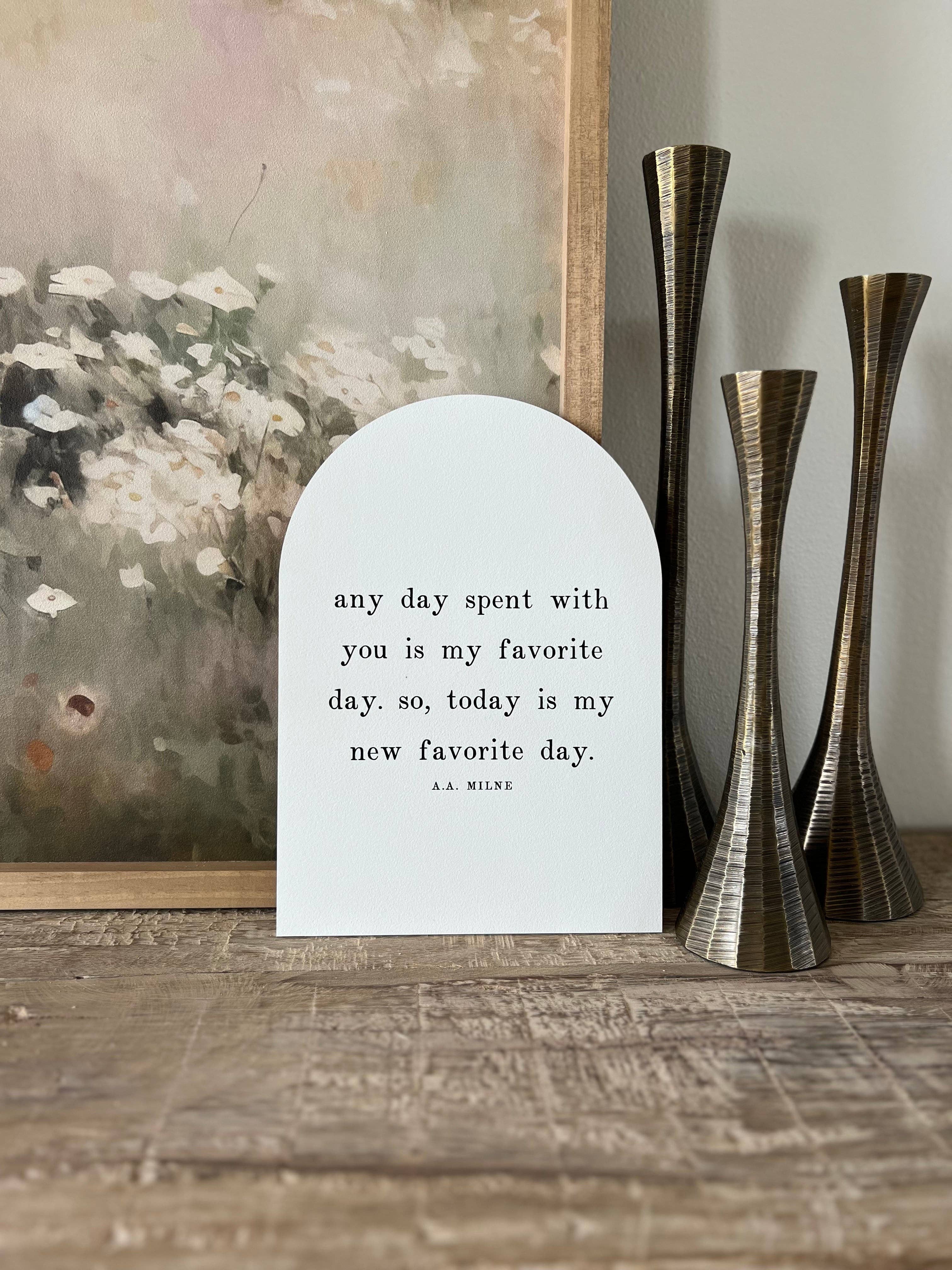 Any Day Spent With You Wood Arch: Small