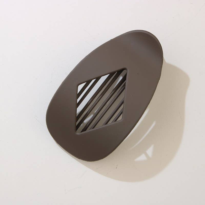 Jumbo Lay Flat Oval Hair Claw Clips-Brown