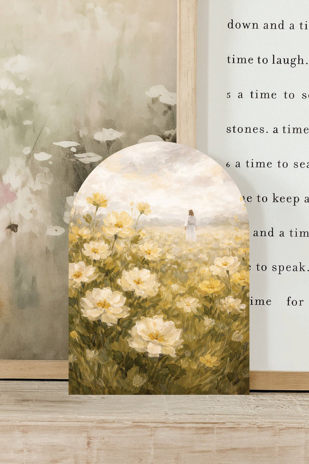 Wildflowers and Jesus Arch Christian Art: Medium