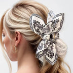 PAISLEY BOHO VINTAGE HAIR CLAW CLIPS