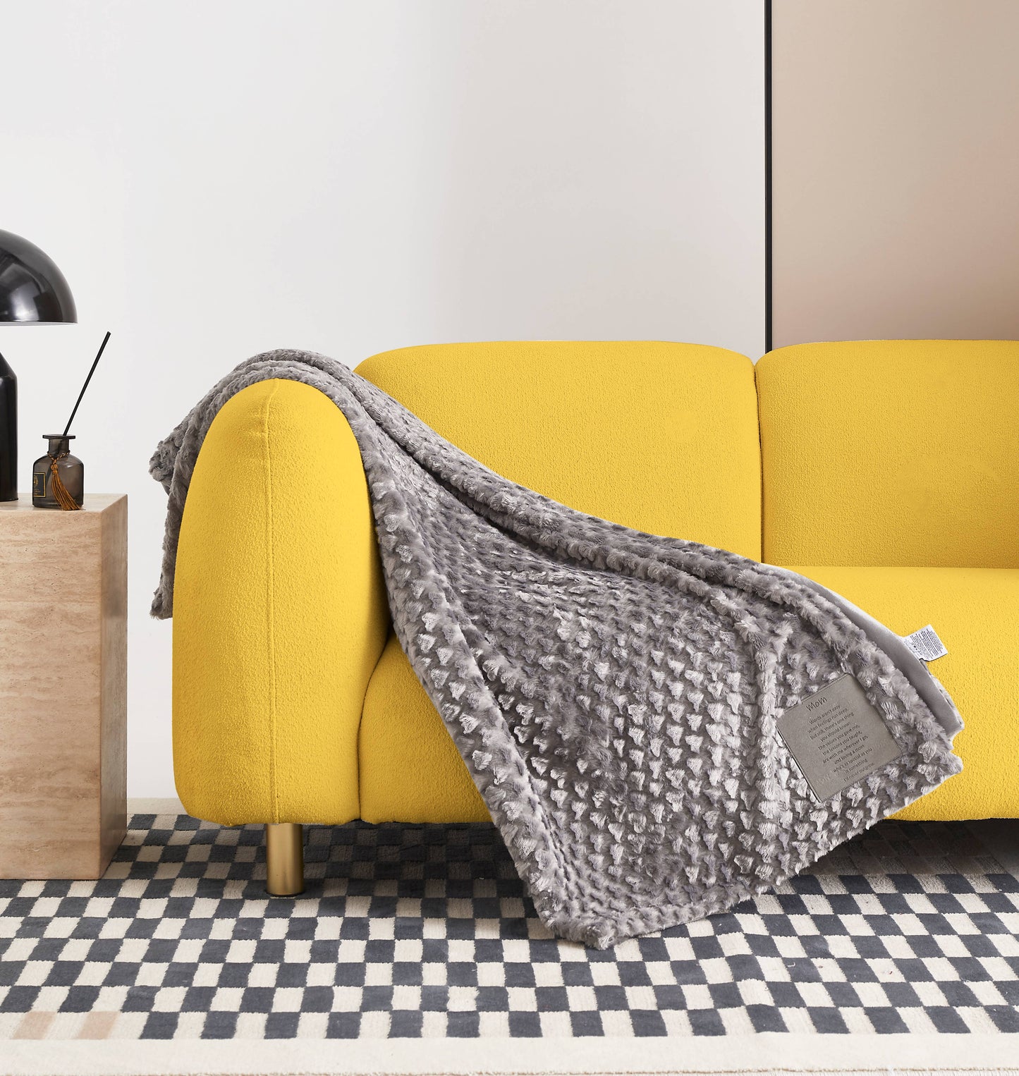 "A Mother's Love" 1-Ply Faux Fur Patch Throw 50"x60"