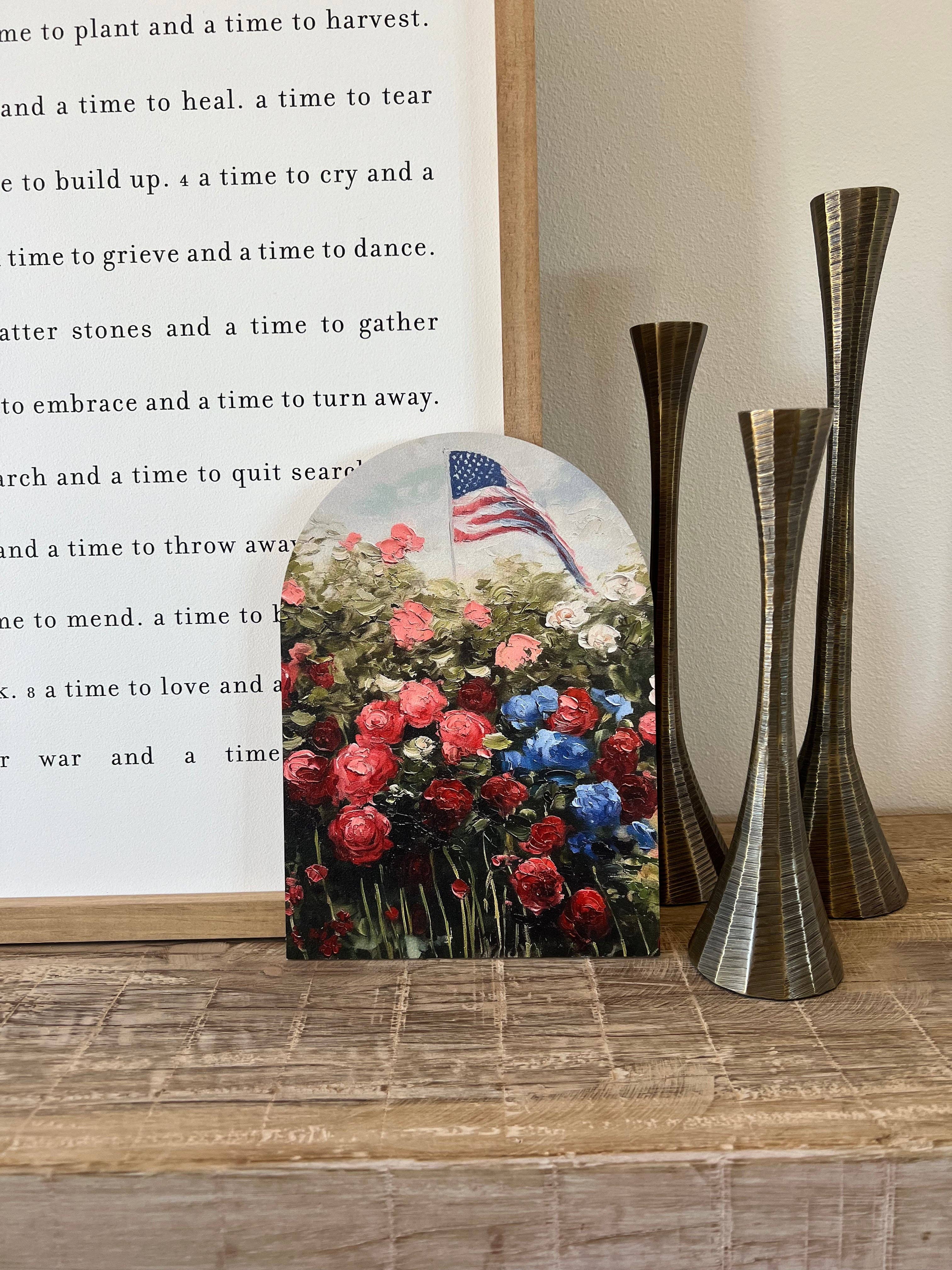 Floral Red White Blue Arch : Small