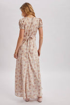 FLORAL V-NECK MAXI DRESS