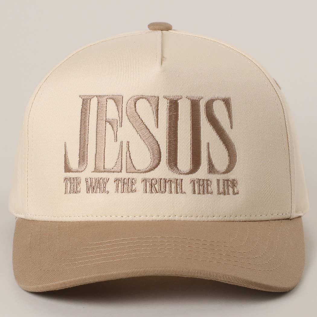 JESUS Trucker Hat : BEIGE
