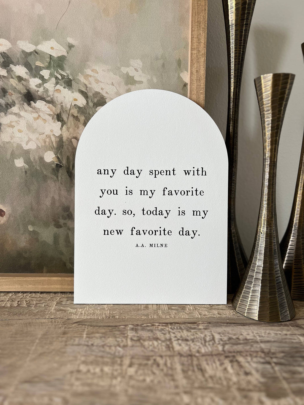 Any Day Spent With You Wood Arch: Small