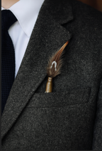 Feather Pin Bullet Casing - Hat Pin, Pocket Pin