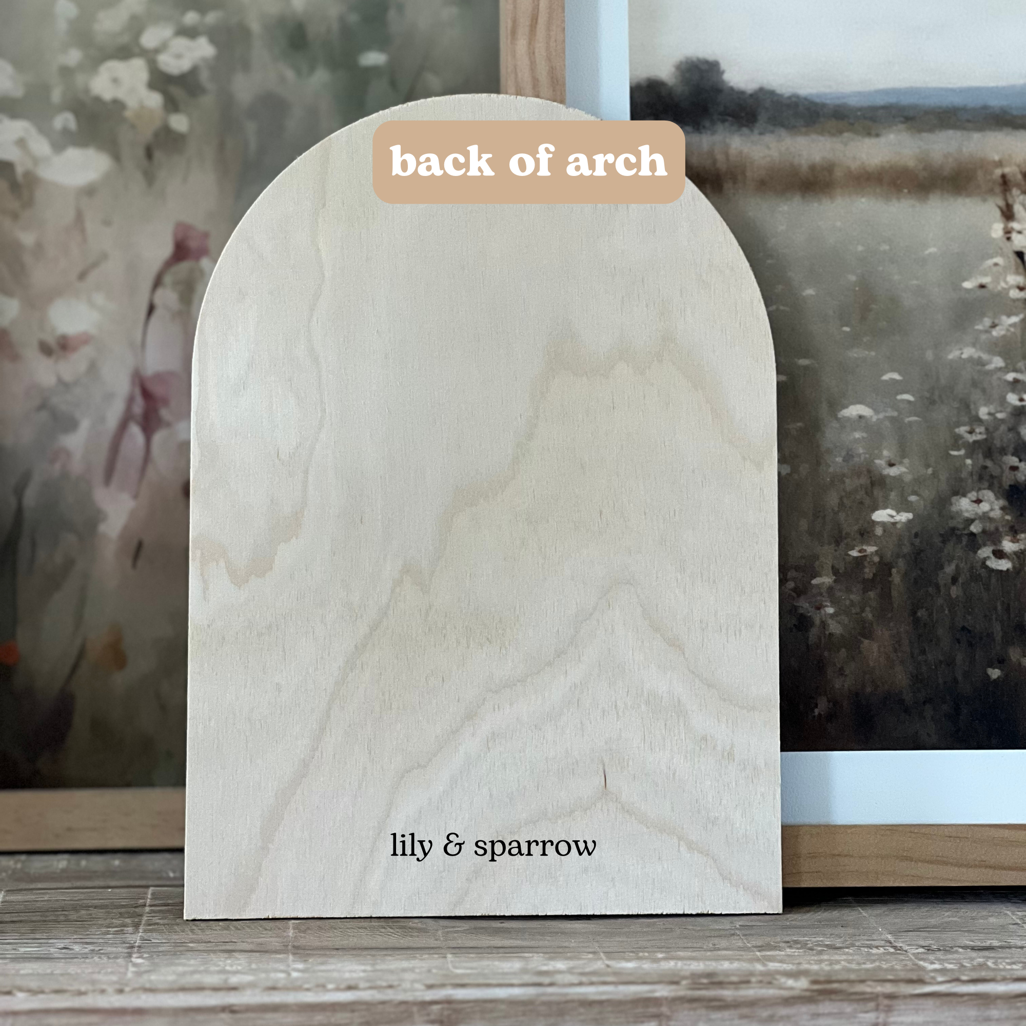 Large Winter Barn Scene, Arch