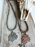 Let’s Rodeo - Navajo Style Pearl Long 18” Necklace