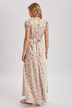 FLORAL V-NECK MAXI DRESS