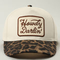 Howdy Darlin' Leopard Trucker Hat: BEIGE