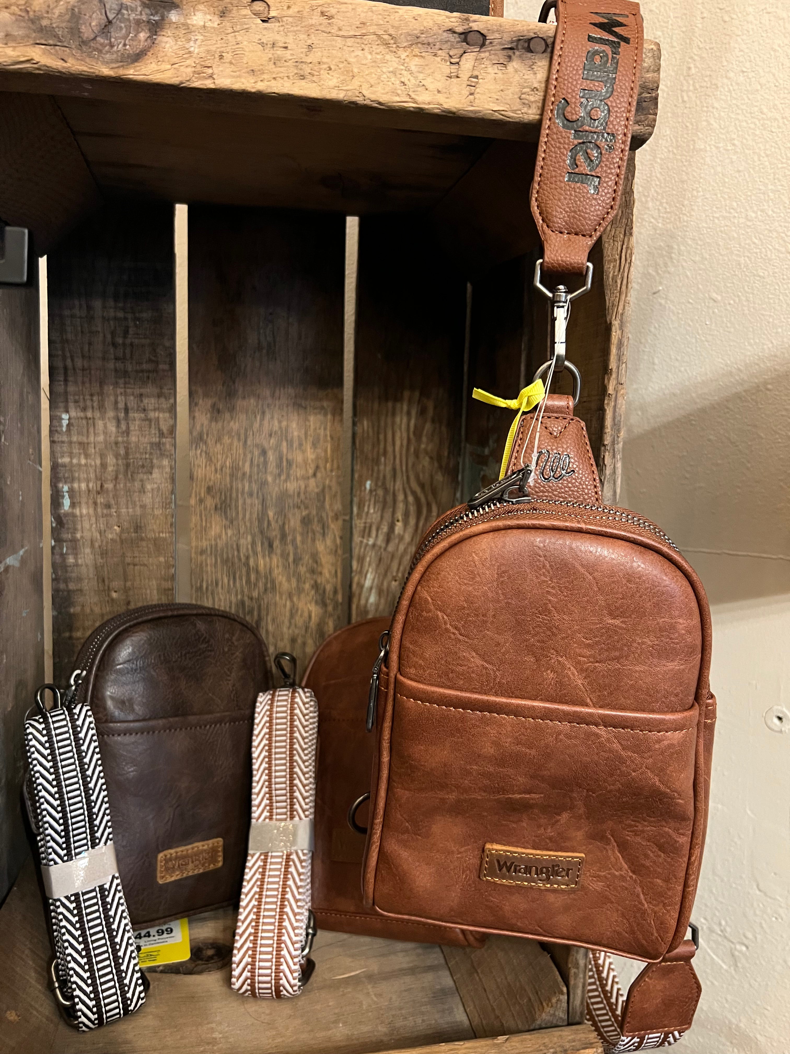Wrangler Crossbody Purse- Dark Brown