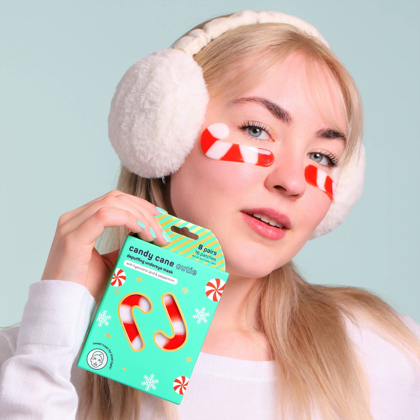 Christmas Candy Cane Cutie Depuffing Undereye Masks