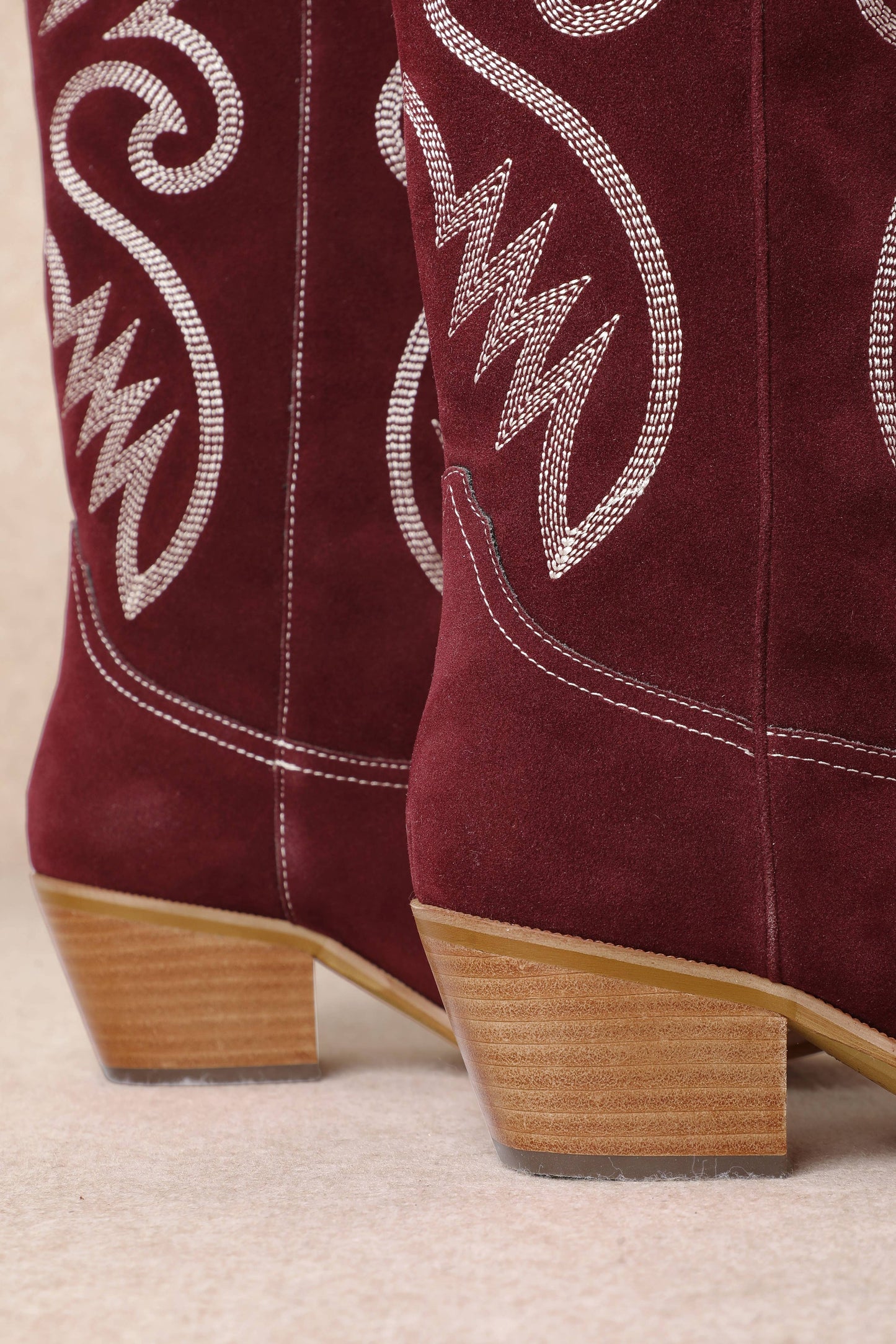 Maroon Suede Boots
