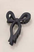 MATTE BOW HAIR CLAW Black