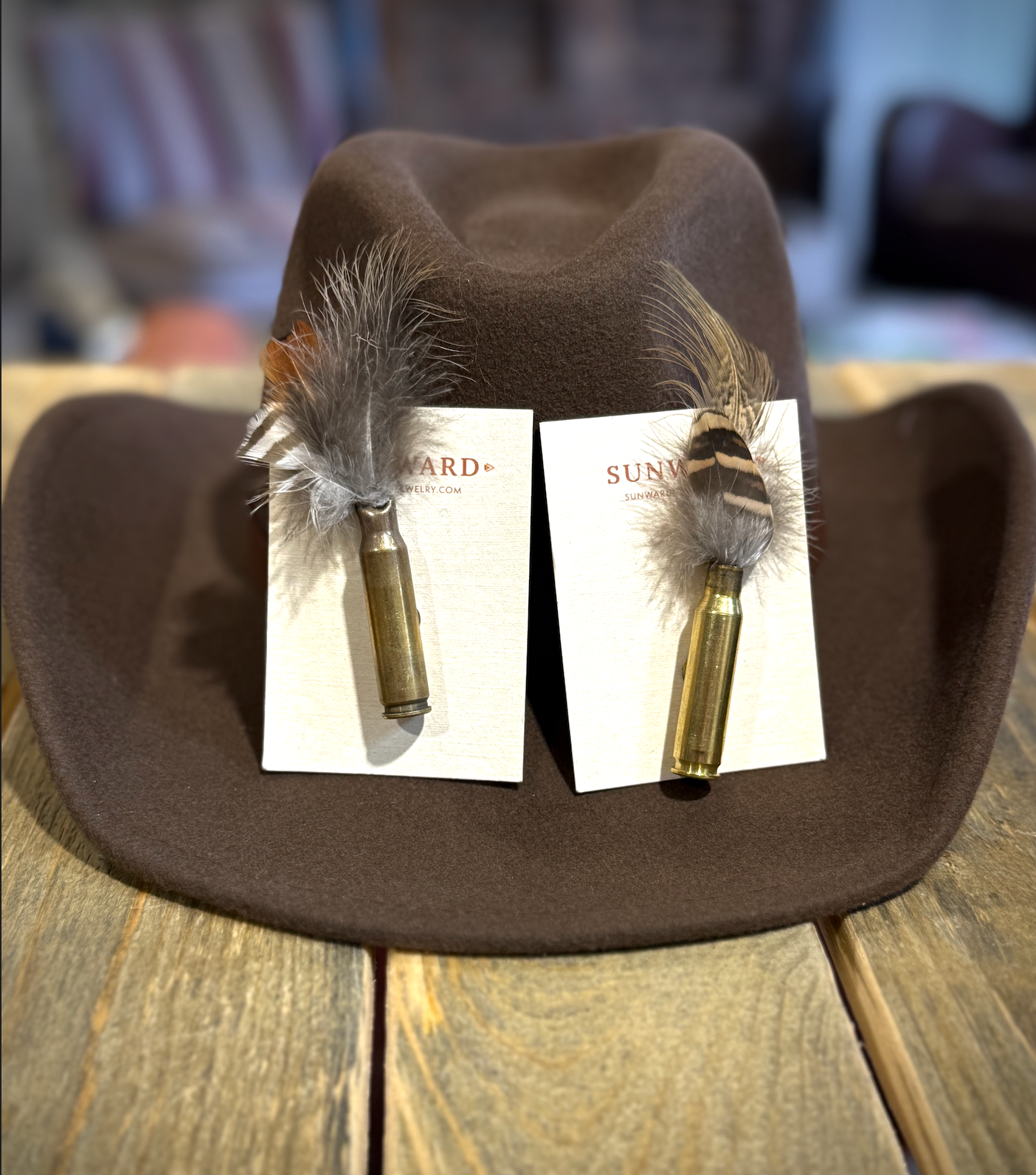 Feather Pin Bullet Casing - Hat Pin, Pocket Pin