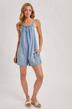 DENIM WASHED OVERALL