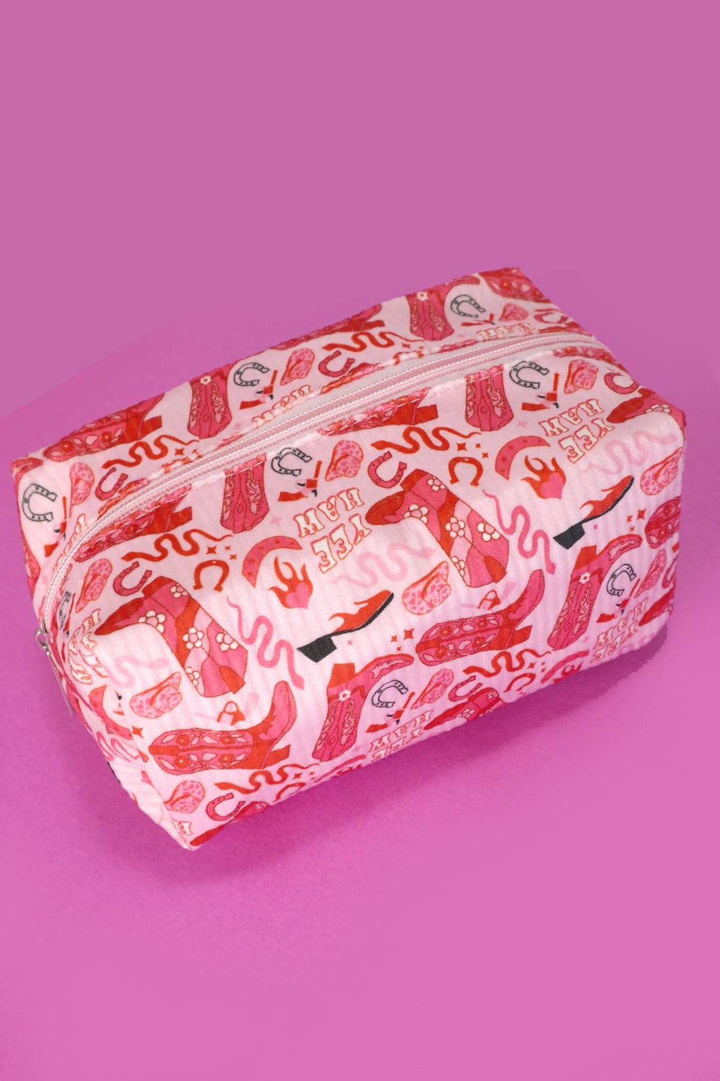 Pink Western Makeup Pouch