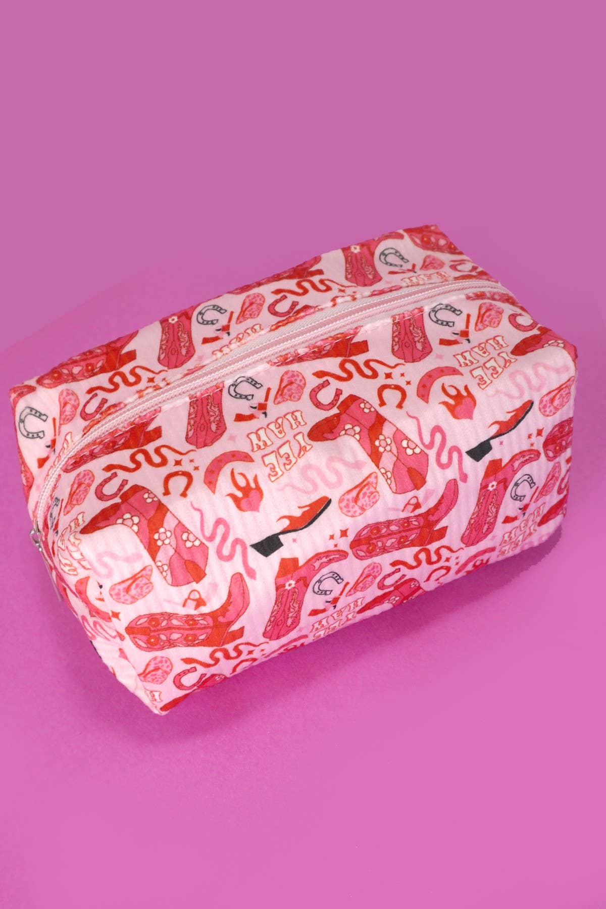 Pink Western Makeup Pouch