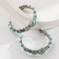 EL PASO TURQUOISE HOOP EARRINGS