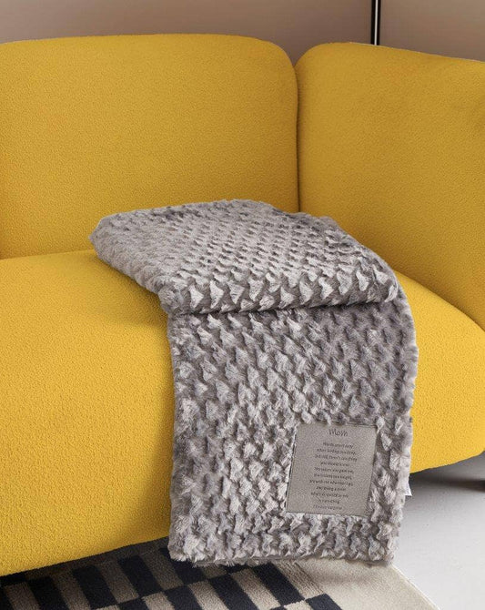 "A Mother's Love" 1-Ply Faux Fur Patch Throw 50"x60"