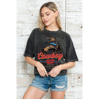 Cowboy- Mineral Wash Cropped top
