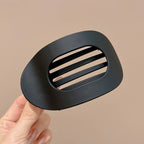 Jumbo Lay Flat Oval Hair Claw Clips-Black