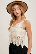CROCHET LACE TANK