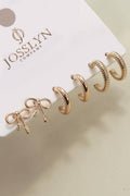 Bow and Hoop Earring Trio Set