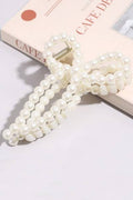 PEARL HAIR CLAW CLIPS BOW