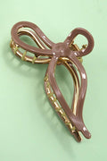 BOW HAIR CLAW CLIP Brown