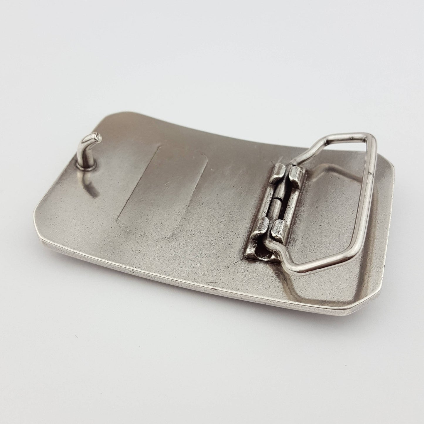 Western Silver Rodeo Belt Buckle