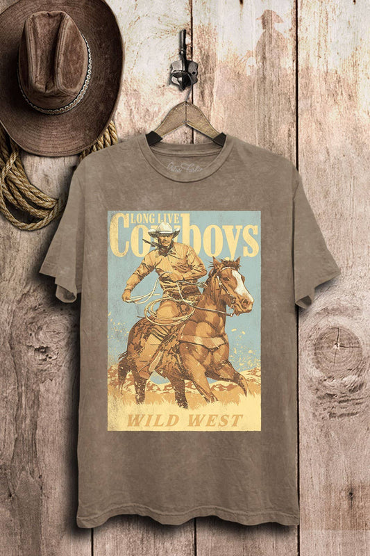 Long Live Cowboys Graphic Top