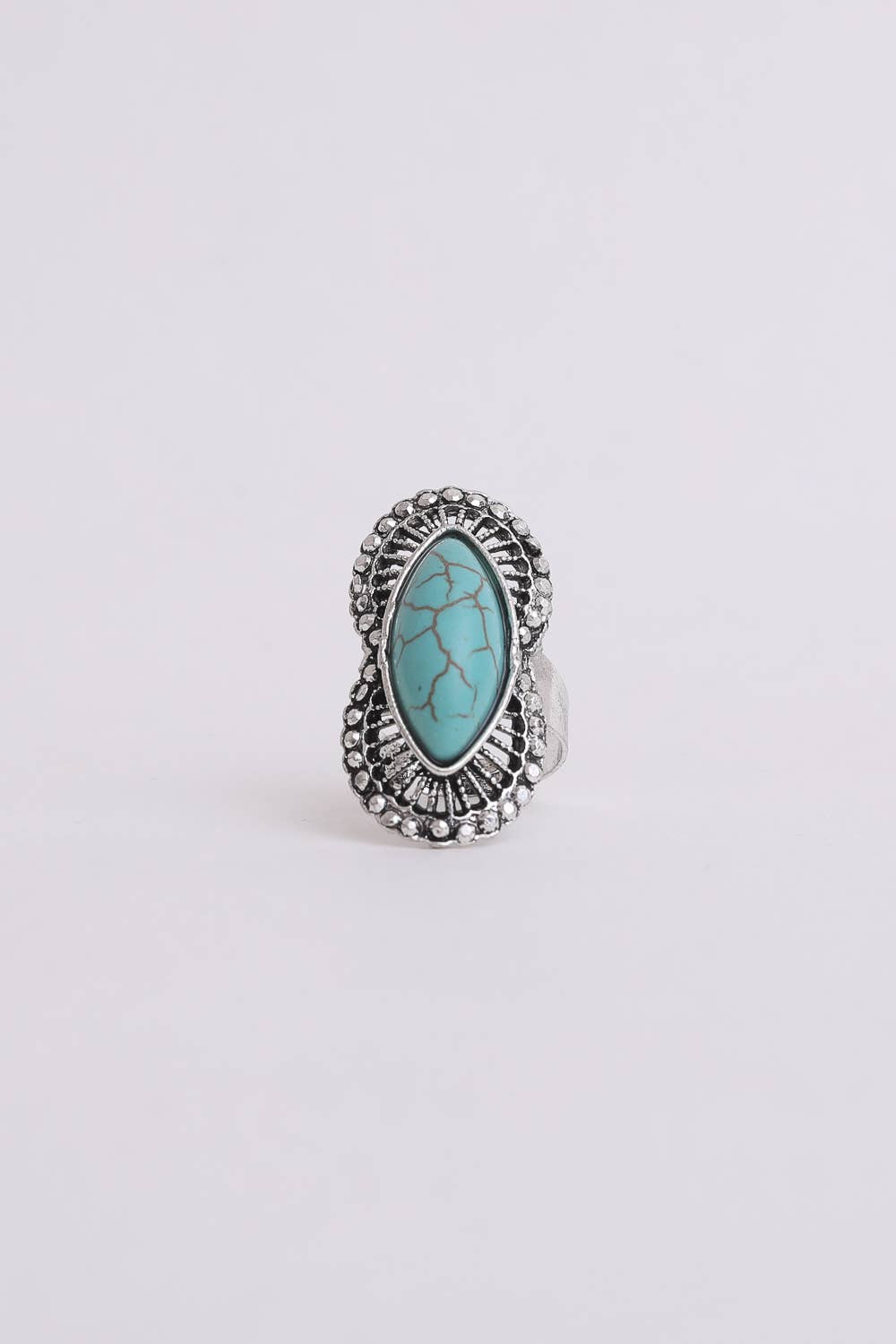 Marquise Western Adjustable Turquoise Ring